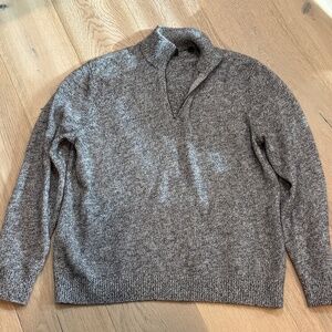 Vince Wool Cashmere 1/4 Zip Sweater Mens XL